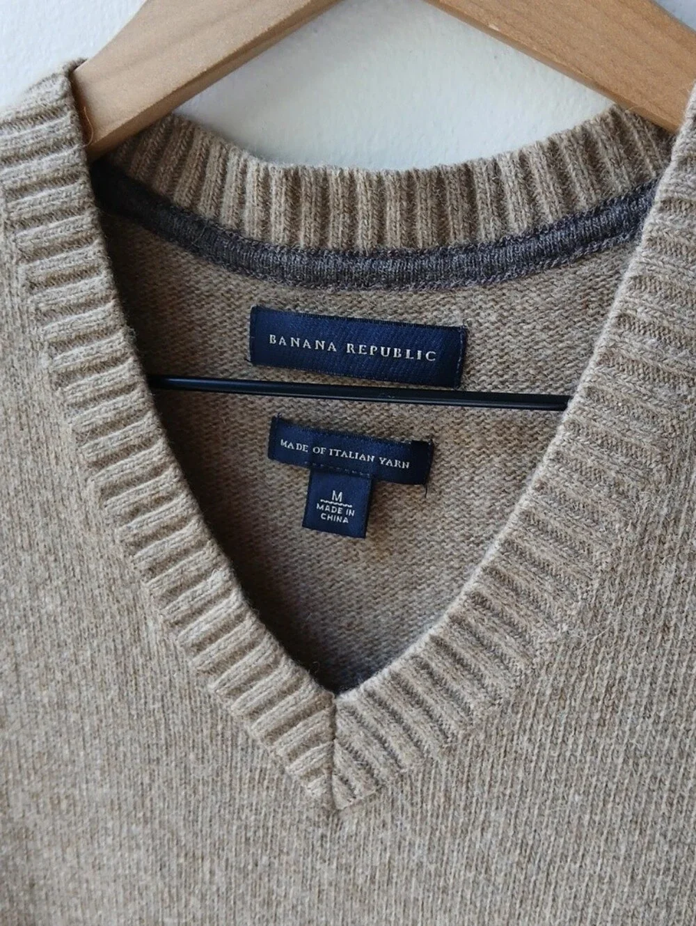 Banana Republic Merino Wool Sweater Vest Tan Men's Medium